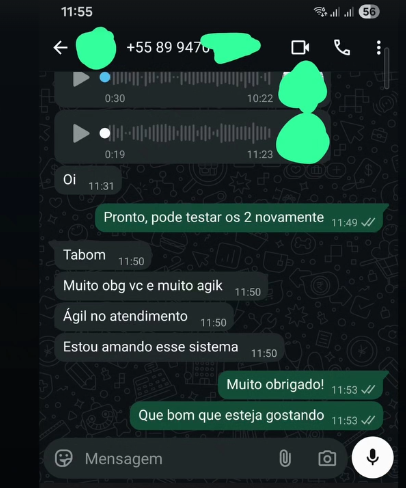 Depoimento de cliente do OS Agenda